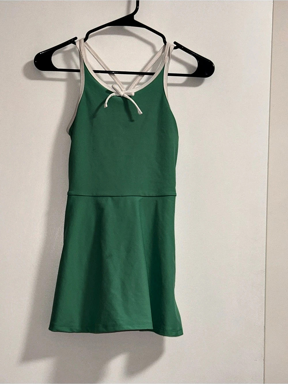 Old Navy PowerSoft Cami Athletic Dress for Girls Green & White Girls Large